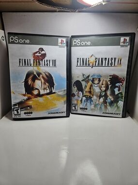 Sony PSone Final Fantasy VIII & IX White Cover Game Case Set